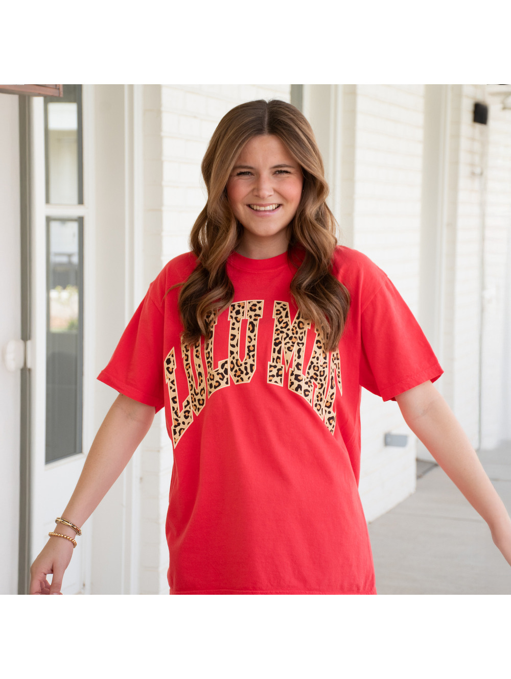 Lulu Mac Alabama Leopard Comfort Colors T Shirt Paprika X-Large